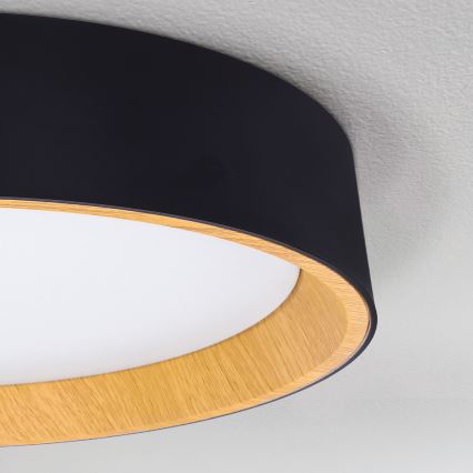 Brilagi - LED Stmievateľné stropné svietidlo LARIOS LED/48W/230V 3000-6500K ø 39 cm čierna + diaľkové ovládanie