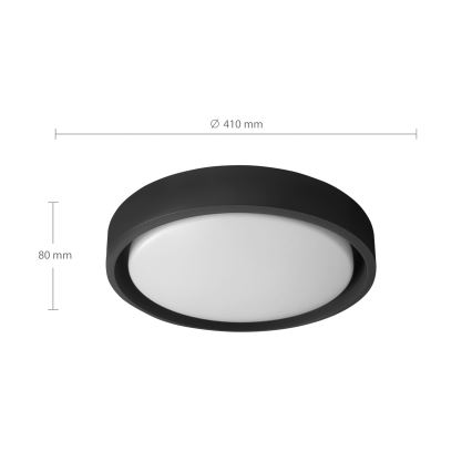 Brilagi - LED stmievateľné stropné svietidlo MATTEO LED/48W/230V 3000-6500K pr. 41 cm čierna + diaľkové ovládanie