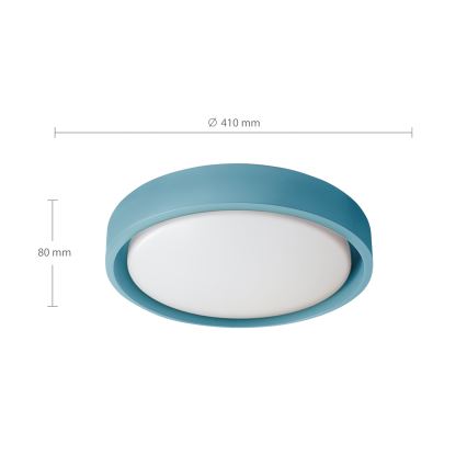 Brilagi - LED stmievateľné stropné svietidlo MATTEO LED/48W/230V 3000-6500K pr. 41 cm tyrkysové + diaľkové ovládanie