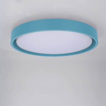 Brilagi - LED stmievateľné stropné svietidlo MATTEO LED/48W/230V 3000-6500K pr. 41 cm tyrkysové + diaľkové ovládanie