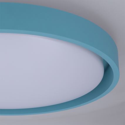 Brilagi - LED stmievateľné stropné svietidlo MATTEO LED/48W/230V 3000-6500K pr. 41 cm tyrkysové + diaľkové ovládanie