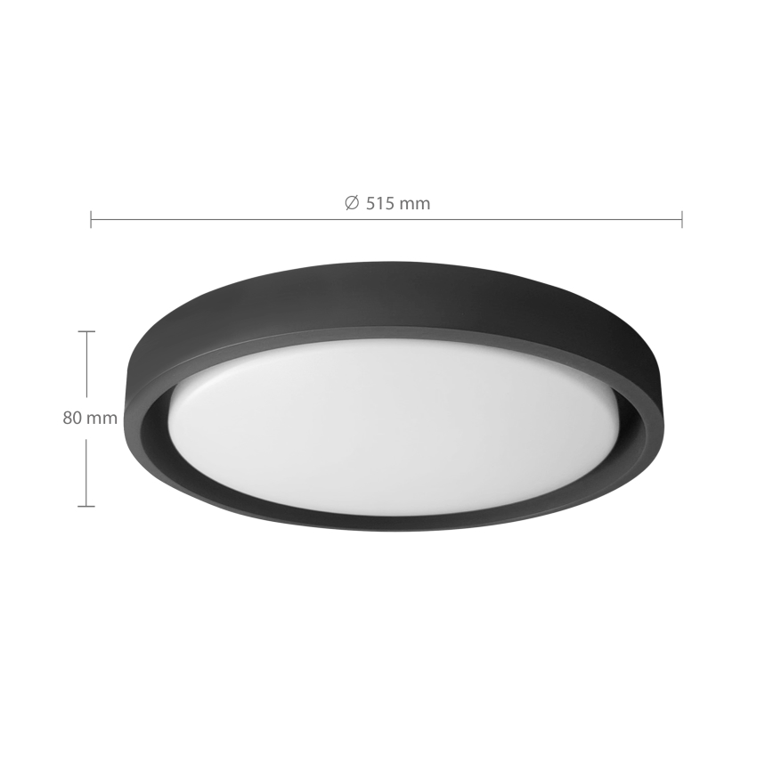 Brilagi - LED Stmievateľné stropné svietidlo MATTEO LED/60W/230V 3000-6500K priemer 51,5 cm čierna + diaľkové ovládanie