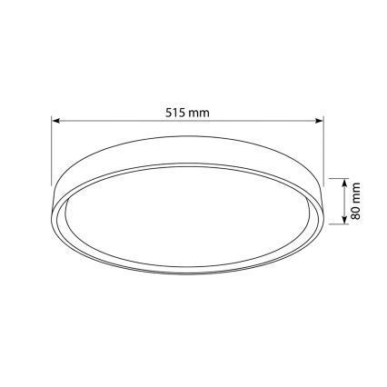Brilagi - LED Stmievateľné stropné svietidlo MATTEO LED/60W/230V 3000-6500K priemer 51,5 cm čierna + diaľkové ovládanie