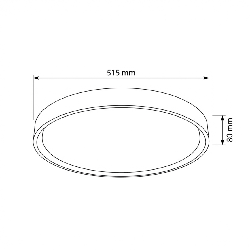 Brilagi - LED Stmievateľné stropné svietidlo MATTEO LED/60W/230V 3000-6500K priemer 51,5 cm čierna + diaľkové ovládanie