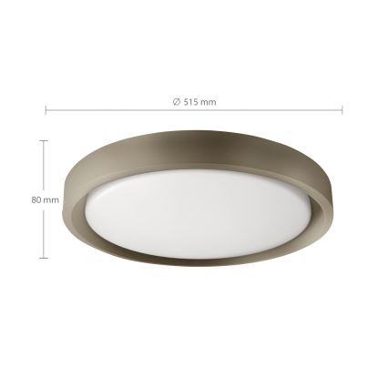 Brilagi - LED stmievateľné stropné svietidlo MATTEO LED/60W/230V 3000-6500K priemer 51,5 cm taupe + diaľkové ovládanie