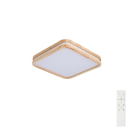 BRILAGI - LED stmievateľné stropné svietidlo MOLINA SQUARE LED/48W/230V 3000-6000K dub 40x40 cm + diaľkové ovládanie