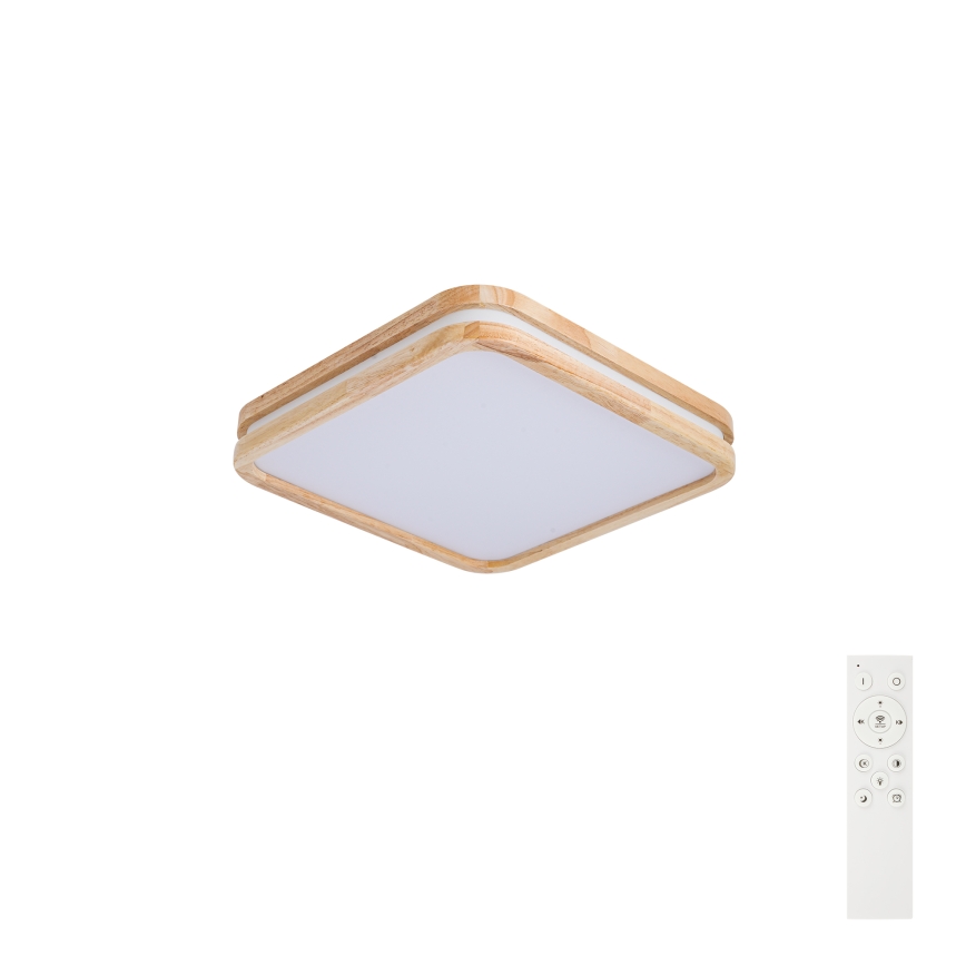 BRILAGI - LED stmievateľné stropné svietidlo MOLINA SQUARE LED/48W/230V 3000-6000K dub 40x40 cm + diaľkové ovládanie