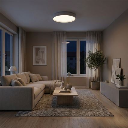 Brilagi - LED stmievateľné stropné svietidlo NANCI LED/60W/230V 3000-6500K priemer 49 cm biela + diaľkové ovládanie