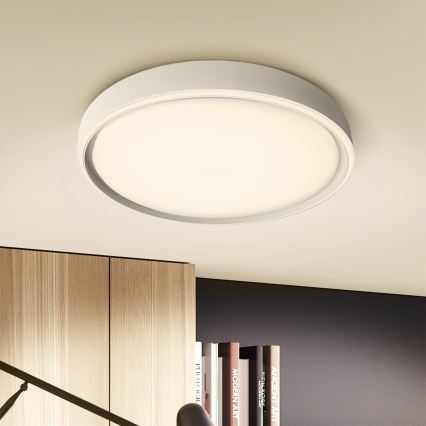 Brilagi - LED stmievateľné stropné svietidlo NANCI LED/60W/230V 3000-6500K pr. 49 cm strieborné + diaľkové ovládanie