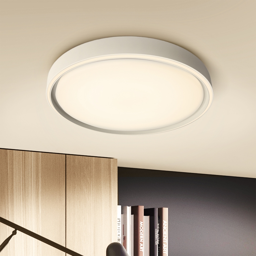 Brilagi - LED stmievateľné stropné svietidlo NANCI LED/60W/230V 3000-6500K pr. 49 cm strieborné + diaľkové ovládanie