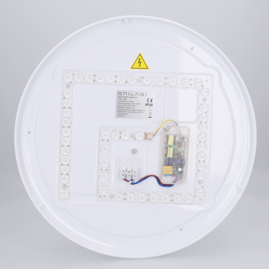 Brilagi - LED stmievateľné stropné svietidlo NAOMI LED/48W/230V 3000-6500K priemer 39 cm čierne + diaľkové ovládanie