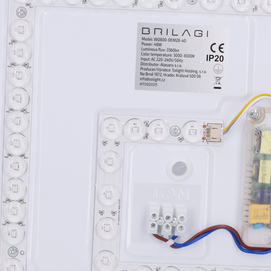 Brilagi - LED stmievateľné stropné svietidlo NAOMI LED/48W/230V 3000-6500K priemer 39 cm čierne + diaľkové ovládanie