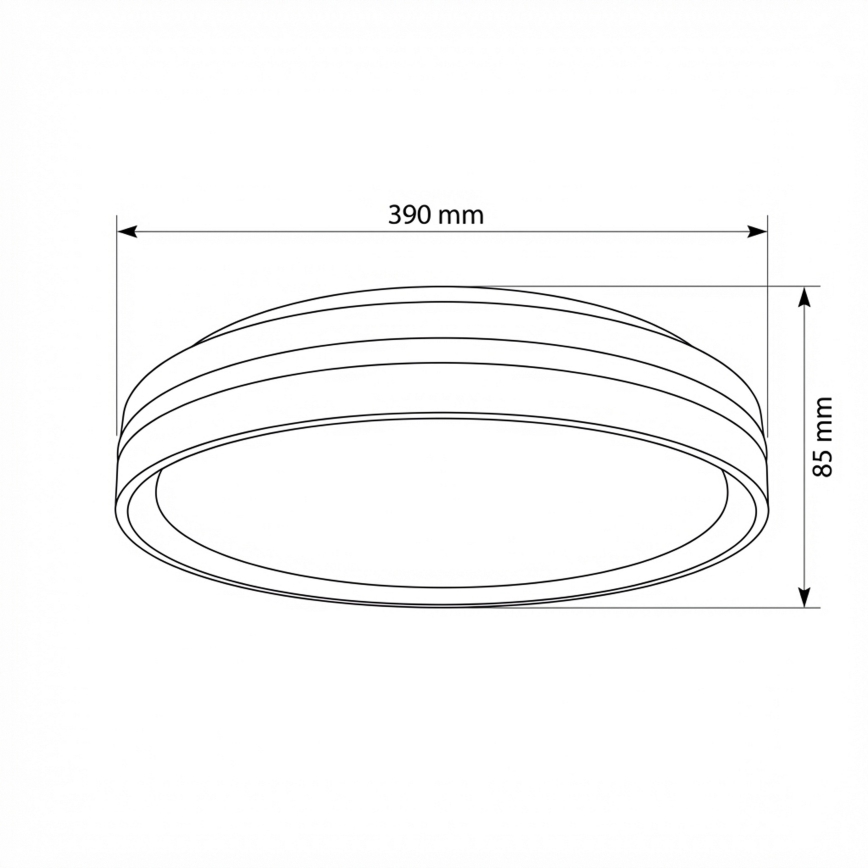 Brilagi - LED stmievateľné stropné svietidlo NAOMI LED/48W/230V 3000-6500K priemer 39 cm čierne + diaľkové ovládanie