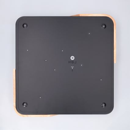Brilagi - stmievateľné LED stropné svietidlo PILANA LED/48W/230V 3000-6500K dub/čierna 42x42 cm + diaľkové ovládanie