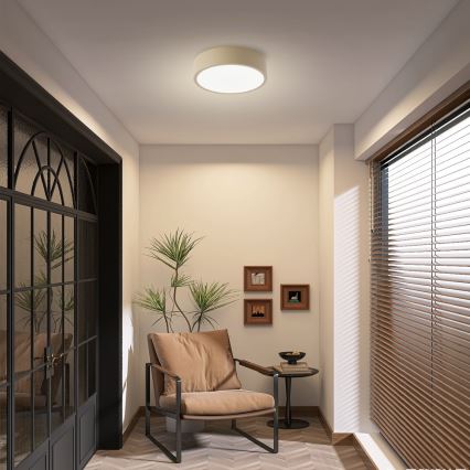 Brilagi - LED stmievateľné stropné svietidlo POOL LED/18W/230V 3000-6000K 20 cm béžová + diaľkové ovládanie