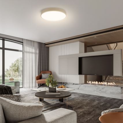 Brilagi - LED stmievateľné stropné svietidlo POOL LED/48W/230V 3000-6000K pr. 40 cm béžové + diaľkové ovládanie