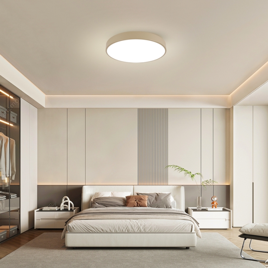 Brilagi - LED stmievateľné stropné svietidlo POOL LED/60W/230V 3000-6000K priemer 60 cm béžová + diaľkové ovládanie