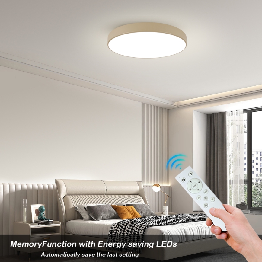 Brilagi - LED stmievateľné stropné svietidlo POOL SMART LED/100W/230V 3000-6000K 80 cm béžové Wi‑Fi Tuya + diaľkové ovládanie