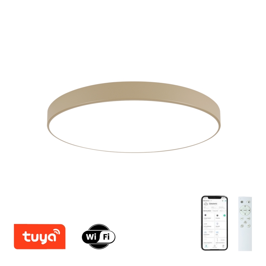 Brilagi - LED stmievateľné stropné svietidlo POOL SMART LED/100W/230V 3000-6000K 80 cm béžové Wi‑Fi Tuya + diaľkové ovládanie
