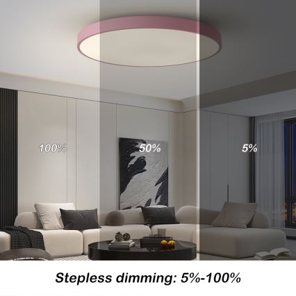 Brilagi - LED stmievateľné svietidlo POOL SMART LED/100W/230V pr. 80 cm Wi-Fi Tuya + diaľkové ovládanie ružová