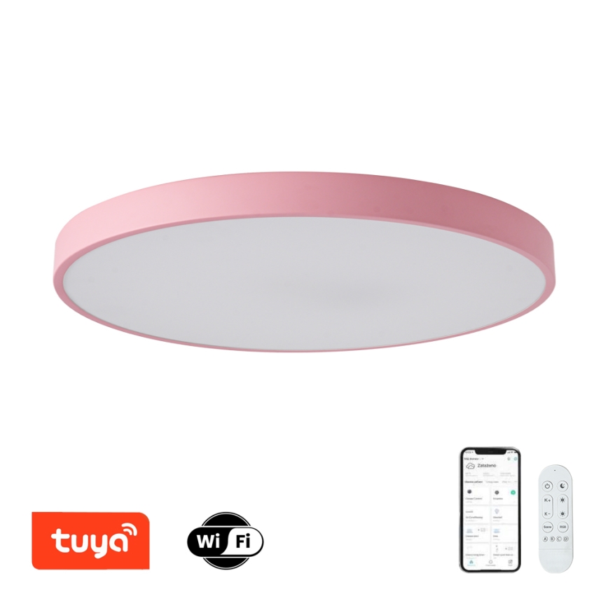 Brilagi - LED stmievateľné svietidlo POOL SMART LED/100W/230V pr. 80 cm Wi-Fi Tuya + diaľkové ovládanie ružová
