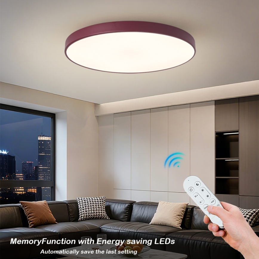 Brilagi - Stmievateľné LED svietidlo POOL SMART LED/100W/230V priemer 80 cm 3000-6000K Wi-Fi Tuya + diaľkové ovládanie bordové