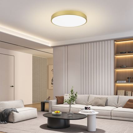 Brilagi - stmievateľné stropné LED svietidlo POOL SMART LED/100W/230V 3000-6000K 80 cm zlaté Wi-Fi Tuya + diaľkové ovládanie