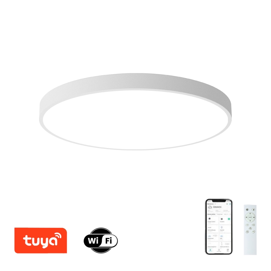 Brilagi - LED stmievateľné stropné svietidlo POOL SMART LED/100W/230V 3000-6000K priemer 80 cm Wi-Fi Tuya biela + diaľkové ovládanie