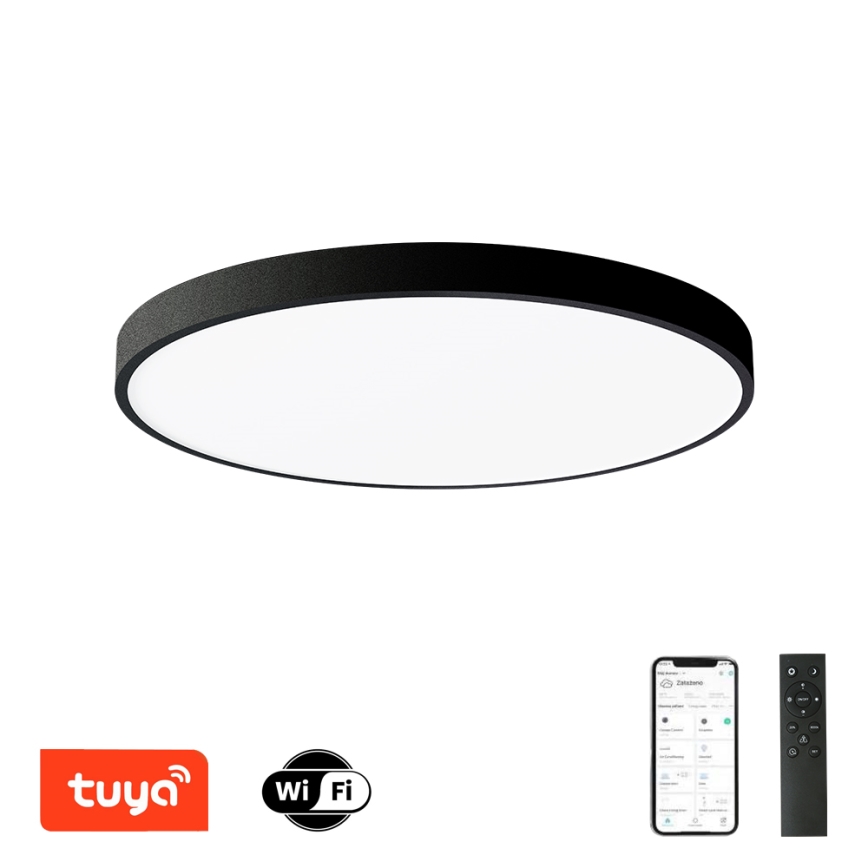 Brilagi - LED Stmievateľné stropné svietidlo POOL SMART LED/100W/230V 3000-6000K pr. 80 cm Wi-Fi Tuya čierna + diaľkové ovládanie