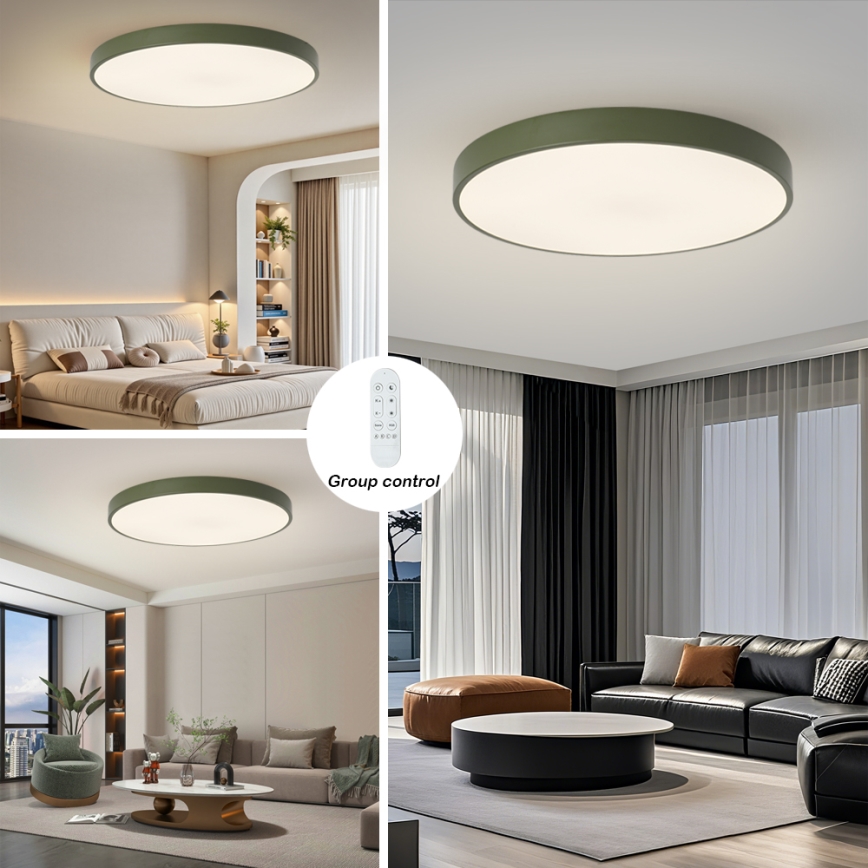 Brilagi - stmievateľné LED svietidlo POOL SMART LED/128 W/230 V Ø 100 cm Wi‑Fi Tuya + diaľkový ovládač, zelená