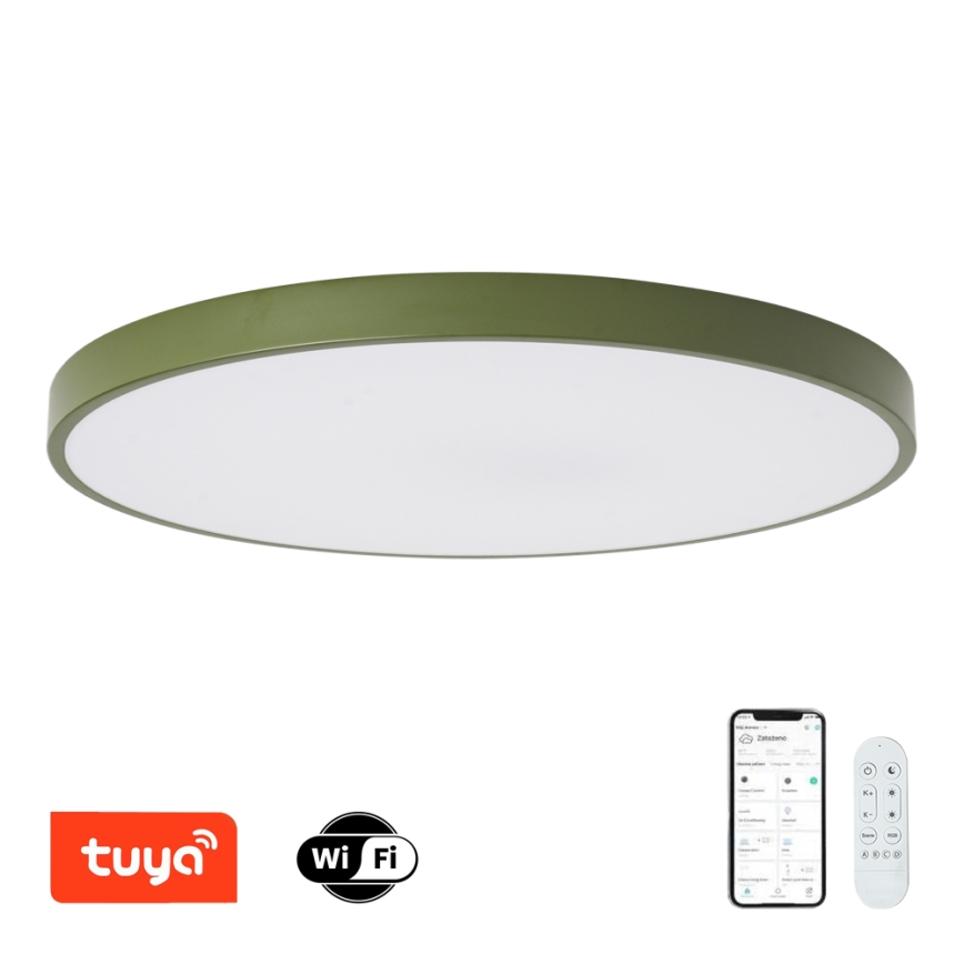 Brilagi - stmievateľné LED svietidlo POOL SMART LED/128 W/230 V Ø 100 cm Wi‑Fi Tuya + diaľkový ovládač, zelená