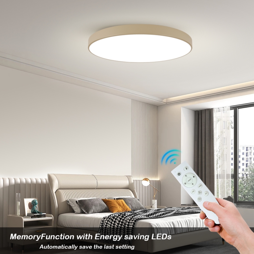 Brilagi - stmievateľné stropné LED svietidlo POOL SMART LED/128W/230V 3000-6000K 100 cm béžová Wi-Fi Tuya + diaľkové ovládanie