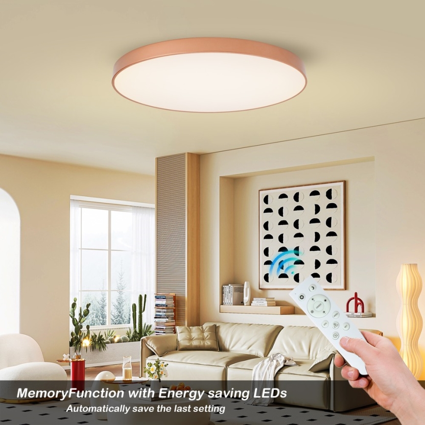 BRILAGI - LED Stmievateľné stropné svietidlo POOL SMART LED/128W/230V 100 cm 3000-6000K Wi-Fi Tuya bronzové + diaľkové ovládanie