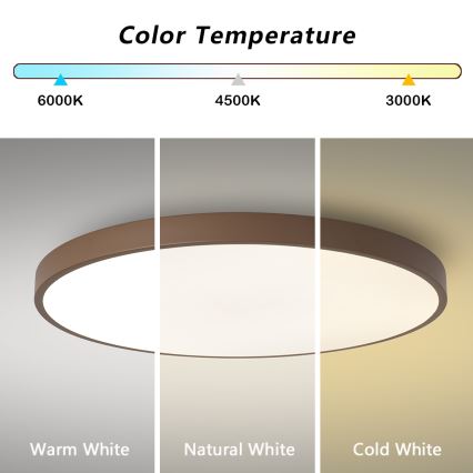 Brilagi - LED stmievateľné svietidlo POOL SMART LED/128W/230V priemer 100 cm Wi-Fi Tuya + diaľkové ovládanie hnedé