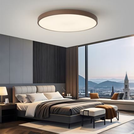 Brilagi - LED stmievateľné svietidlo POOL SMART LED/128W/230V priemer 100 cm Wi-Fi Tuya + diaľkové ovládanie hnedé