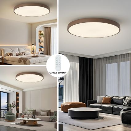 Brilagi - LED stmievateľné svietidlo POOL SMART LED/128W/230V priemer 100 cm Wi-Fi Tuya + diaľkové ovládanie hnedé