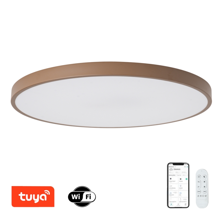 Brilagi - LED stmievateľné svietidlo POOL SMART LED/128W/230V priemer 100 cm Wi-Fi Tuya + diaľkové ovládanie hnedé