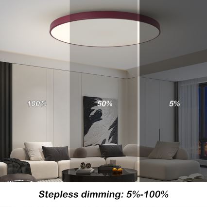 Brilagi - Stmievateľné LED svietidlo POOL SMART LED/128W/230V pr. 100 cm 3000-6000K Wi-Fi Tuya + diaľkové ovládanie bordó