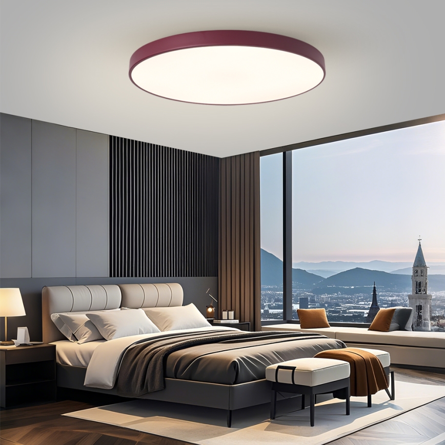 Brilagi - Stmievateľné LED svietidlo POOL SMART LED/128W/230V pr. 100 cm 3000-6000K Wi-Fi Tuya + diaľkové ovládanie bordó