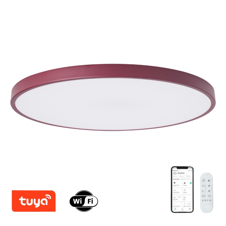 Brilagi - Stmievateľné LED svietidlo POOL SMART LED/128W/230V pr. 100 cm 3000-6000K Wi-Fi Tuya + diaľkové ovládanie bordó