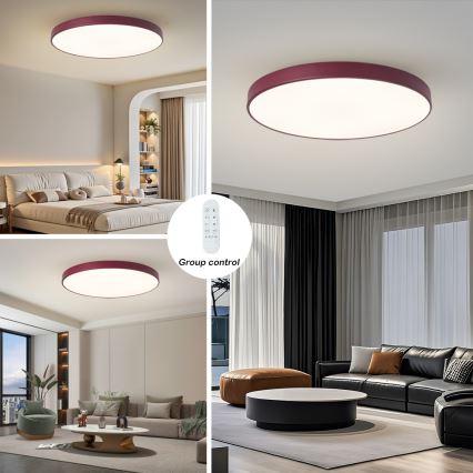 Brilagi - LED stmievateľné svietidlo POOL SMART LED/128W/230V pr. 100 cm Wi-Fi Tuya + diaľkové ovládanie bordové