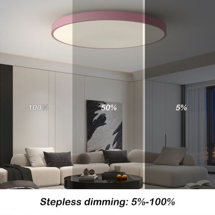 Brilagi - LED stmievateľné svietidlo POOL SMART LED/128W/230V pr. 100 cm Wi-Fi Tuya + diaľkové ovládanie ružové