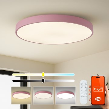 Brilagi - LED stmievateľné svietidlo POOL SMART LED/128W/230V pr. 100 cm Wi-Fi Tuya + diaľkové ovládanie ružové