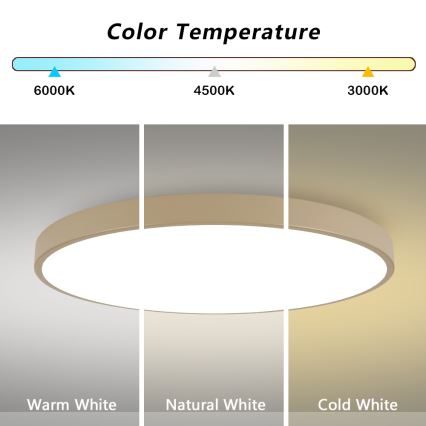 Brilagi - LED stmievateľné stropné svietidlo POOL SMART LED/180W/230V 3000-6000K 120 cm béžové Wi-Fi Tuya + diaľkové ovládanie