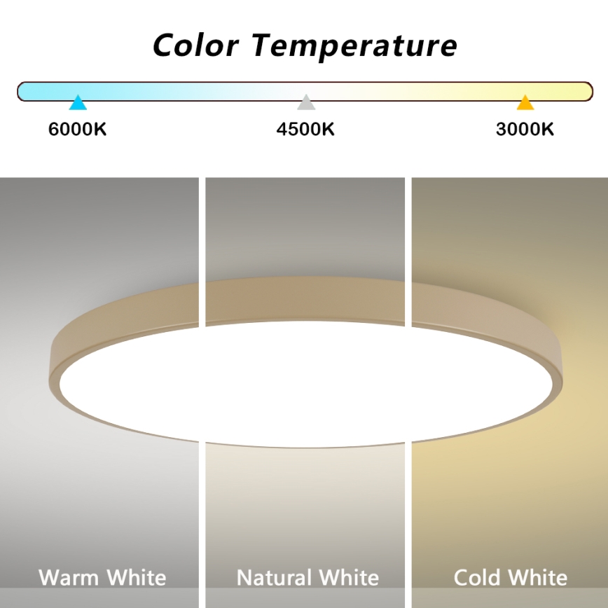 Brilagi - LED stmievateľné stropné svietidlo POOL SMART LED/180W/230V 3000-6000K 120 cm béžové Wi-Fi Tuya + diaľkové ovládanie