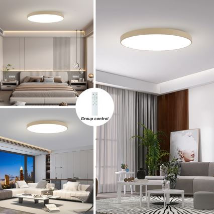 Brilagi - LED stmievateľné stropné svietidlo POOL SMART LED/180W/230V 3000-6000K 120 cm béžové Wi-Fi Tuya + diaľkové ovládanie