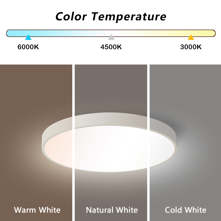 Brilagi - LED Stmievateľné stropné svietidlo POOL SMART LED/48W/230V 3000-6000K 40 cm + diaľkové ovládanie biela