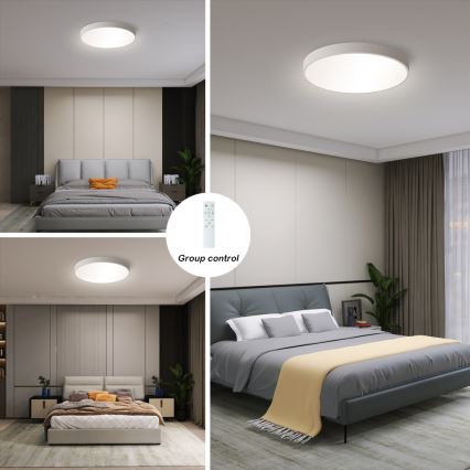 Brilagi - LED stmievateľné stropné svietidlo POOL SMART LED/48W/230V 40 cm 3000-6000K Wi-Fi Tuya + diaľkové ovládanie biela