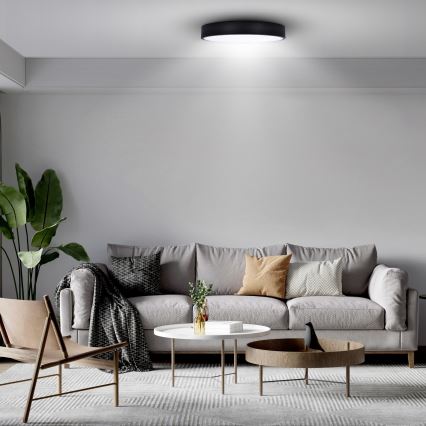 Brilagi - Stmievateľné LED stropné svietidlo POOL SMART LED/48W/230V 40 cm 3000-6000K Wi-Fi Tuya + diaľkové ovládanie čierna