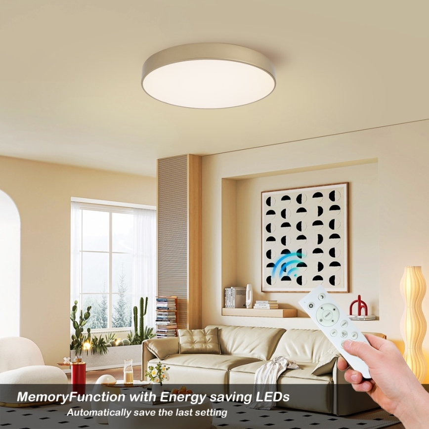 BRILAGI - LED stmievateľné stropné svietidlo POOL SMART LED/60W/230V 3000-6000K priemer 50 cm Wi-Fi Tuya zlaté + diaľkové ovládanie